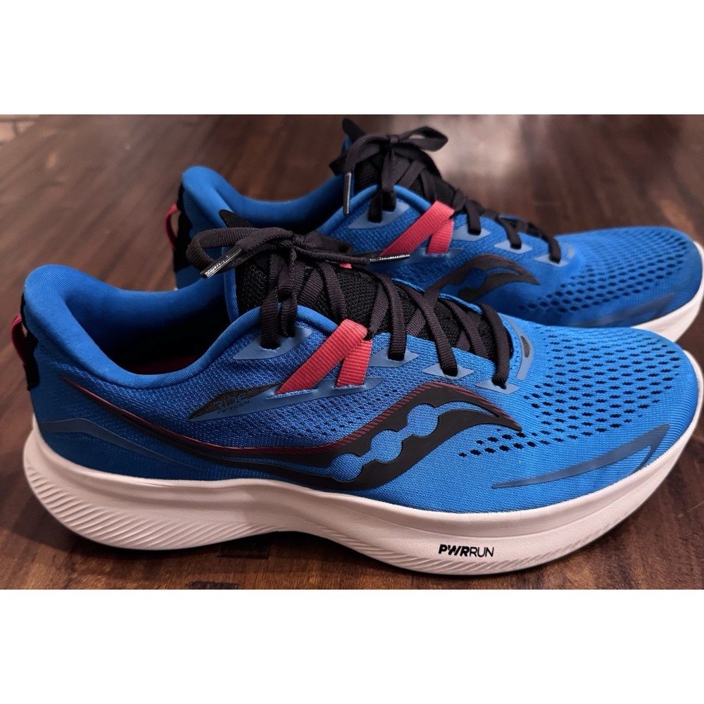 Saucony Ride 15 Men's Running Shoes Ocean/Black Size 10